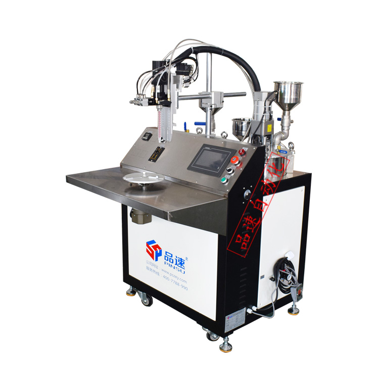 單工位轉盤自動打膠機